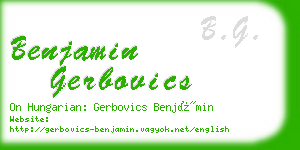 benjamin gerbovics business card